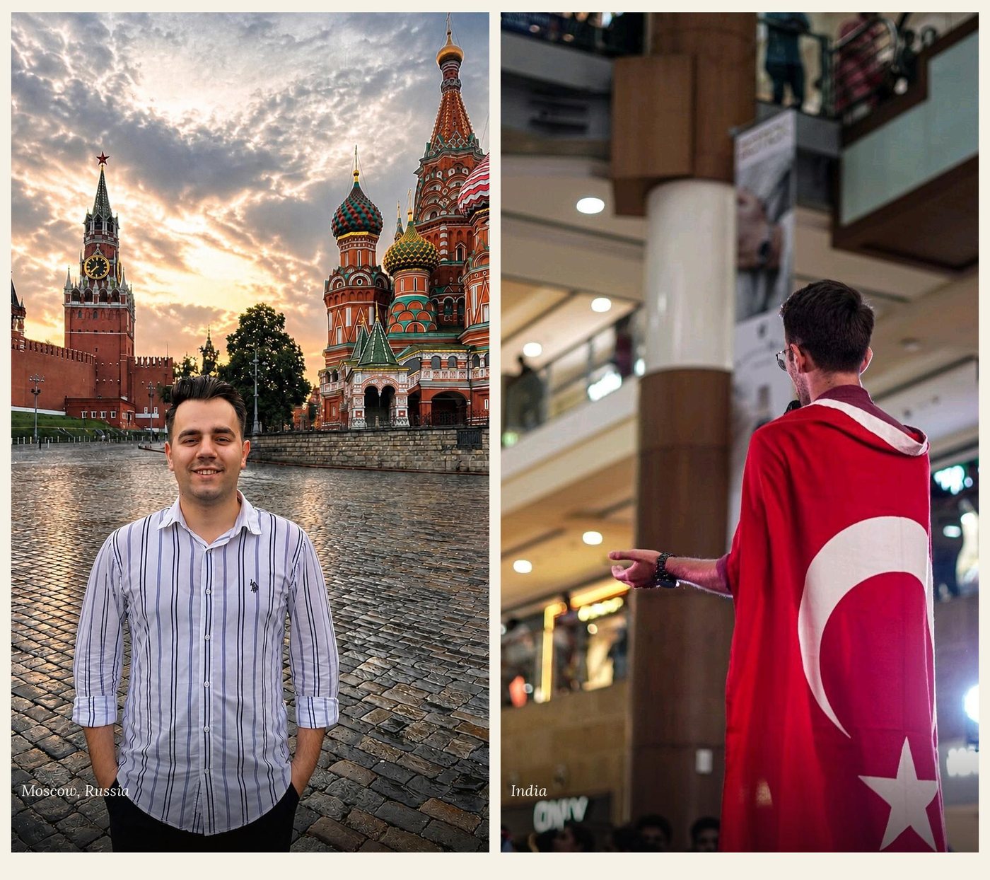 Moscow, Russia and a Turkish community event in India