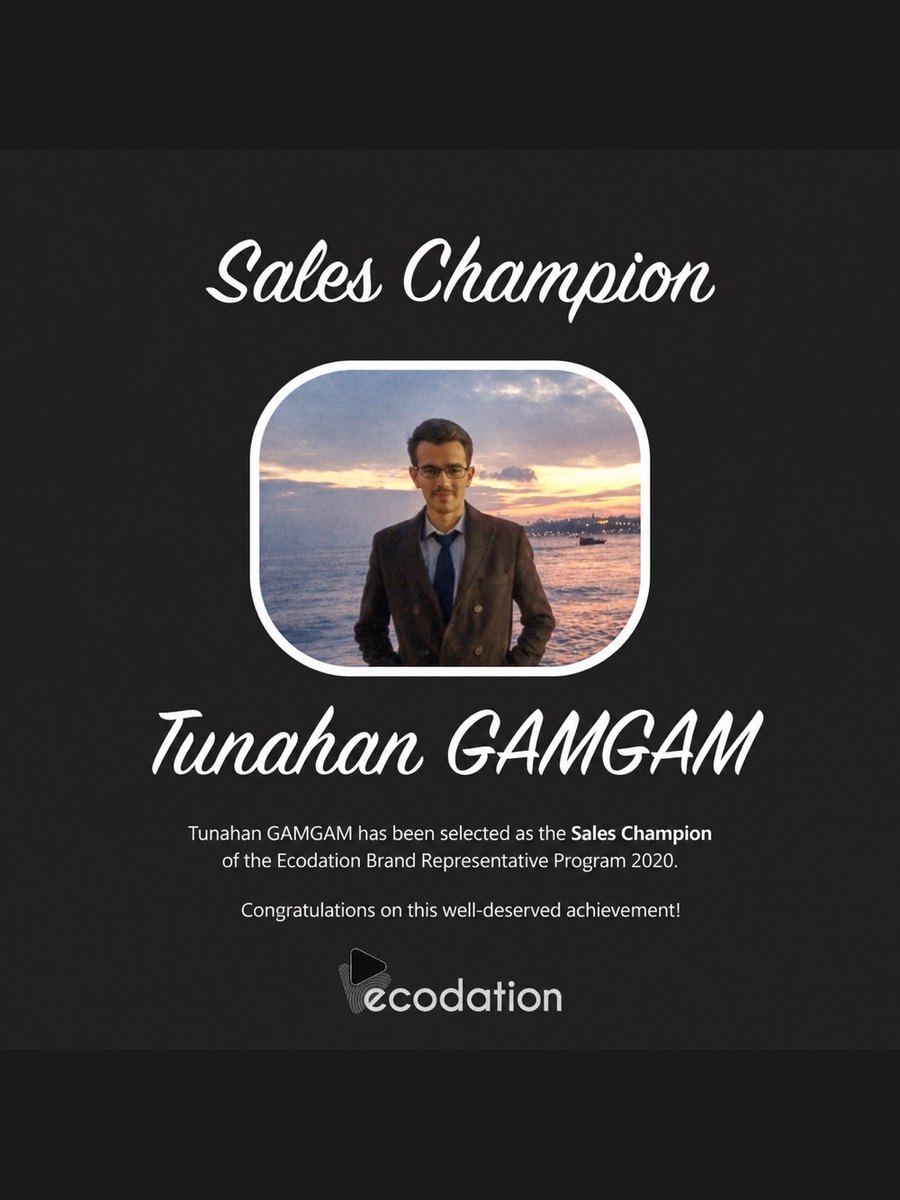 Ecodation Sales Champion 2020, Tunahan Gamgam